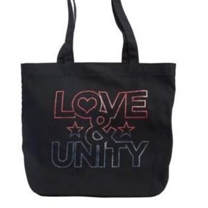 EV1 Tote Bag LOVE & UNITY Black ELLEN DEGENERES